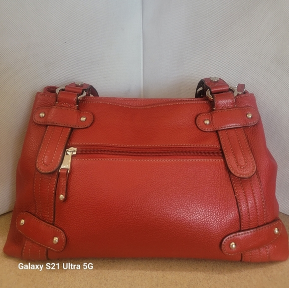 TIGNANELLO RED LEATHER SHOULDER HANDBAG - Picture 3 of 6
